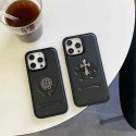 クロムハーツiphone17 14 16 pro 15 plus 16eケースブランドカード入れハイブランドiphone16pro/17 15plusカバー人気 Chrome Hearts アイフォン17pro max/16 15 proケースiphone15 plus14 16 17pro max 16eケースブランドコピーメンズ