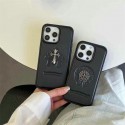 クロムハーツiphone17 14 16 pro 15 plus 16eケースブランドカード入れハイブランドiphone16pro/17 15plusカバー人気 Chrome Hearts アイフォン17pro max/16 15 proケースiphone15 plus14 16 17pro max 16eケースブランドコピーメンズ
