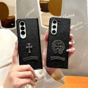 クロムハーツ Chrome Hearts Galaxy zflip4 5 6 7ケースブランド人気 Galaxy Z fold7 4 5 6ケース革製 クロムハーツ galaxy z fold7 6 5 4 3 2ケースハイブランドハイブランドギャラクシー z フリップ5 4 6 7ケース