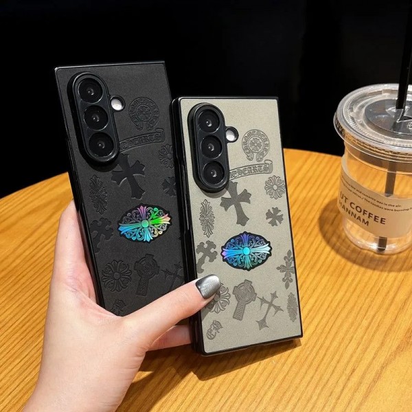 クロムハーツ Chrome Hearts galaxy z fold7 6 5 4 3 2ケースハイブランドブランドギャラクシーZ フォールド7 6 5 4 3 2ケース男女galaxy z flip7 5 4 6ケース手帳型Galaxy Zflip4 5 6 7ケースブランド