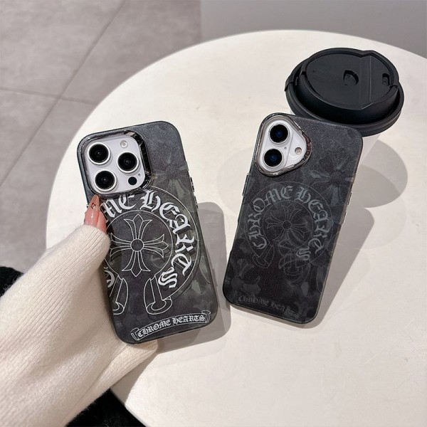 クロムハーツ Chrome Hearts iphone air 17 pro max 14 16 pro 15 plus 16eケースブランドカード入れ韓国風iphone 16/14/13/15/ airケースレディース斜め掛けアイフォン17 pro 16e 15/14/13/ 12 pro maxケースパロディーブランド携帯ケースiphone17 16e 16 15 pro max 14plus/13 pro maxケース手帳型