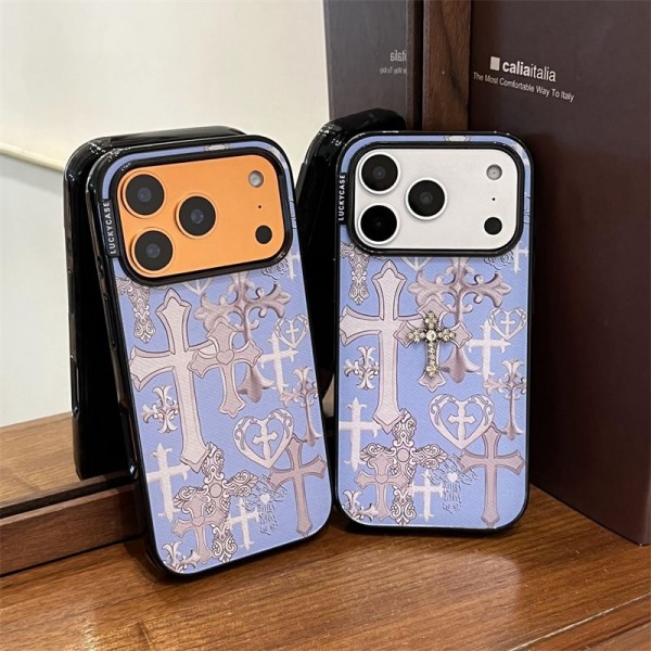 クロムハーツ Chrome Hearts iphone air 17 pro max 14 16 pro 15 plus 16eケースブランドカード入れハイブランドiphone16pro/17 15plusカバー人気アイフォン17pro max/16 15 proケース韓国風iphone 16/14/13/15/ airケースレディース斜め掛け