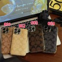 Coach コーチiphone14 16 pro 15 plusケースブランドカード入れ人気アイフォン14pro max/16 15 proケース韓国風iphone16/14/13/15pro maxケースレディース斜め掛けハイブランドアイフォン16 15 14ケーストランク型
