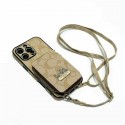 Coach コーチiphone14 16 pro 15 plusケースブランドカード入れハイブランドiphone14pro/16 15plusカバー韓国風iphone16/14/13/15pro maxケースレディース斜め掛けハイブランドアイフォン16 15 14ケーストランク型