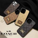 Coach コーチiphone17 pro max air 14 16 pro 15 plus 16eケースブランドカード入れ人気アイフォン17pro max/16 15 proケースハイブランドアイフォン17 air 16 15 14 ケーストランク型ブランド携帯ケースiphone17 16e 16 15 pro max 14plus/13 pro maxケース手帳型