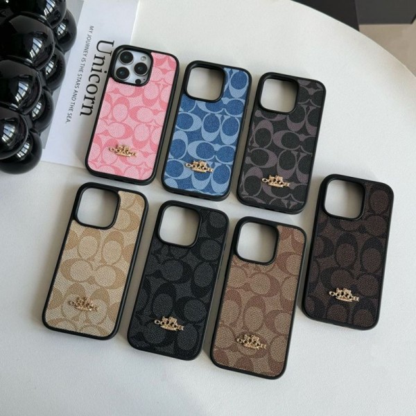 Coach コーチ韓国風iphone16/14/13/15 17airケースレディース斜め掛けiphone15 plus 14 16 17pro max 16eケースブランドコピーメンズアイフォン17 pro 16e 15/14/13/ 12 pro maxケースパロディーハイブランドアイフォン17 air 16 15 14 ケーストランク型