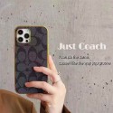 Coach コーチiphone17 pro max air 14 16 pro 15 plus 16eケースブランドカード入れ人気アイフォン17pro max/16 15 proケースハイブランドアイフォン17 air 16 15 14 ケーストランク型ブランド携帯ケースiphone17 16e 16 15 pro max 14plus/13 pro maxケース手帳型