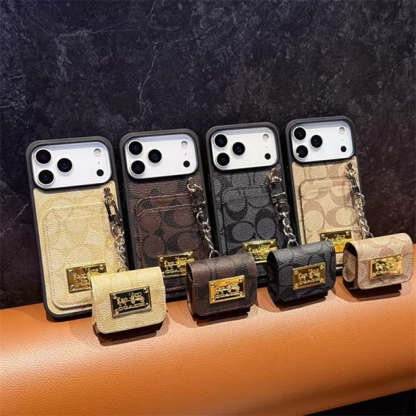 Coach コーチハイブランドiphone16pro/17 15plusカバー韓国風iphone 16/14/13/15/ airケースレディース斜め掛け Coach アイフォン17 pro 16e 15/14/13/ 12 pro maxケースパロディーブランド携帯ケースiphone17 16e 16 15 pro max 14plus/13 pro maxケース手帳型