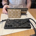 Coach コーチsamsung s26 s25plus s24 S23 Ultra SC-52D s23 s24 plus SC-51Eケースブランドメンズgalaxy s26ultra s25 s23+ s24  ultraケースGalaxy s25/s26/ S24 Ultra SCG26/s23ultraケースハイブランドバッグ型レディースメンズ