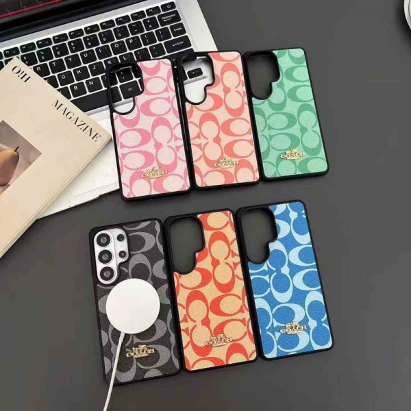 Coach コーチsamsung s26 s25plus s24 S23 Ultra SC-52D s23 s24 plus SC-51Eケースブランドメンズgalaxy s26ultra s25 s23+ s24  ultraアイフォン14 15 pro max 16 air 17pro 17eケースiphone 17 16 15 14 plus galaxy s26 s24 s25plus ultraケースブランド