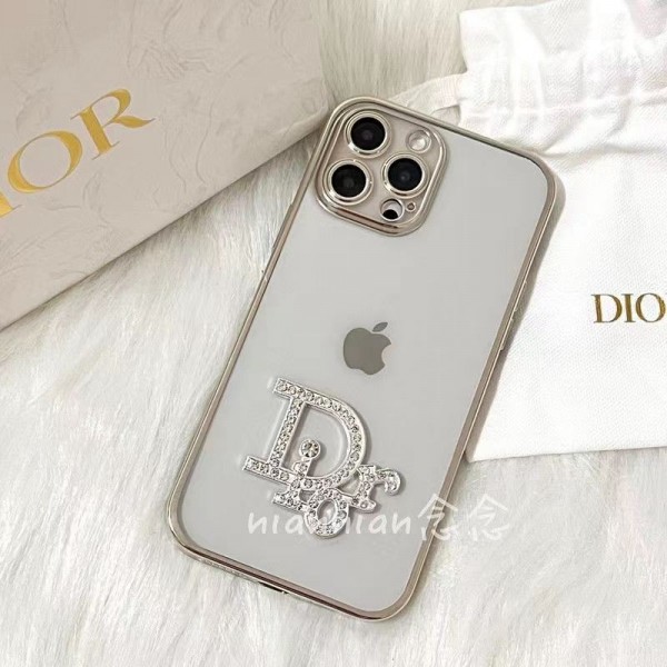 ディオール iphone14proケースハイブランドDIOR 透明ソフトカバーアイフォン14pro max/14plus/14カバー キラキラ ラインストーンが入ってiphone13/13pro/13pro maxケース 大人気