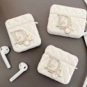 ディオールブランドairpods pro2ケースソフトレザー 高品質 エアーポッズ 3ケース Dior キラキラロゴ オシャレ airpods proカバー 女性 イヤホンカバー