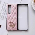 ディオールGalaxy Zfold4ケースハイブランドDIOR ソフトレザー galaxy zfold3保護ケースキラキラロゴオシャレ ギャラクシー Z フォールド3/4カバー大人気