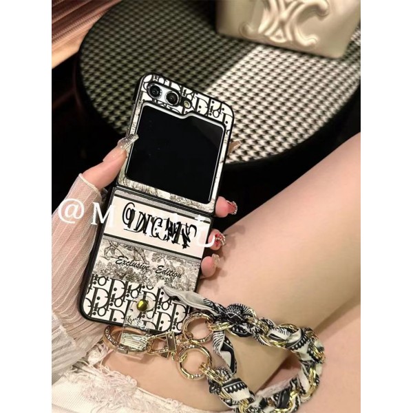 Dior ディオールgalaxy zflip4 5ケースブランド人気Galaxy Z fold4 5ケース革製galaxy zfold5 4 3 2ケースハイブランド男女galaxy z flip5ケース