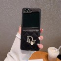 Dior ディオールgalaxy zflip4 5ケースブランド人気Galaxy Z fold4 5ケース革製galaxy zfold5 4 3 2ケースハイブランド男女galaxy z flip5ケース