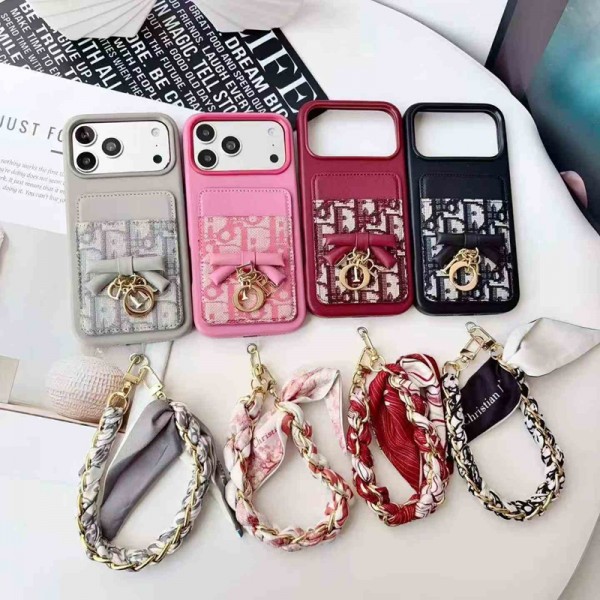Dior ディオールiphone 18pro max18pro/16/14/17/15/ airケース背面カードポケット付きスカーフチェーンスマホケースiphone15 plus 18 16 17pro max 16eケースブランドコピーメンズハイブランドアイフォン18pro max 17e 16 15 14 ケーストランク型ブランド携帯ケースディオールiphone18 17 16e 16 15 pro max 14plus/13 pro maxケース