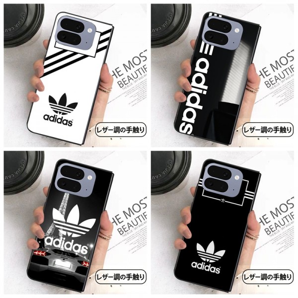 Adidas アディダス 人気Galaxy Z fold 8 ultra 7 4 5 6ケース 革製 アイフォン ultra 折りたたみケースハイブランド グーグル ピクセルPro 11 10 9 foldケース男女galaxy z flip8 7 5 4 6ケース