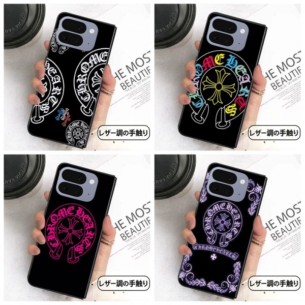 クロムハーツ Chrome Hearts galaxy z fold 8 7 6 5 4 3 2ケースハイブランドギャラクシー z フリップ8 5 4 6 7ケース 男女 iPhone ultra fold 折り畳みケース 手帳型 Google Pixel Pro 11 10 9 foldケースブランド