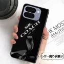 Coach コーチgalaxy zflip8 4 5 6 7ケースブランド人気 Google Pixel Pro 11 10 9 foldケース 革製 galaxy z fold 8 7 6 5 4 3 2ケースハイブランド男女galaxy z flip8 7 5 4 6ケース