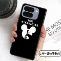 Coach コーチgalaxy zflip8 4 5 6 7ケースブランド人気 Google Pixel Pro 11 10 9 foldケース 革製 galaxy z fold 8 7 6 5 4 3 2ケースハイブランド男女galaxy z flip8 7 5 4 6ケース