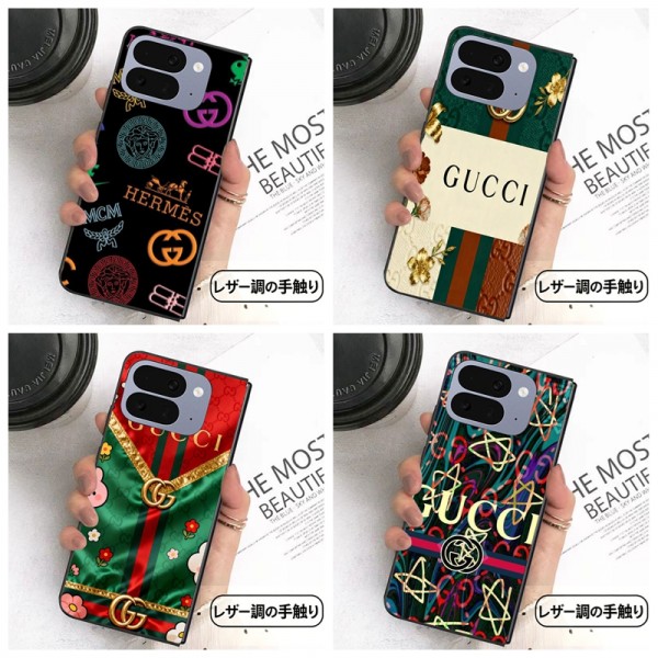Gucci グッチ iPhone Duo 2026専用折り畳みケース人気Galaxy Z fold 8 ultra 7 4 5 6ケース革製Google Pixel Pro 11 10 9 foldハイブランドギャラクシー z フリップ8 5 4 6 7ケースグッチブランドGalaxy z fold8 ultra/7/6/5/4カバー高品質