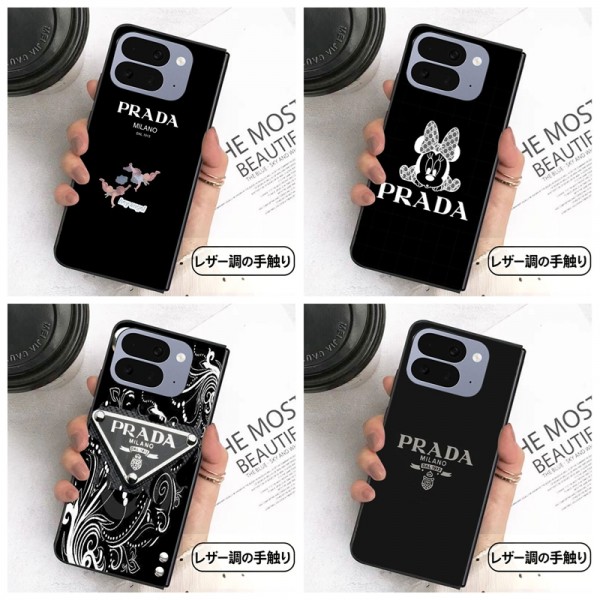 Prada プラダiPhone ultra 折り畳みケースハイブランドブランドギャラクシーZ フォールド8 7 6 5 4 3 2ケース男女galaxy z flip8 7 5 4 6ケース ブランド グーグル ピクセルPro 11 10 9 foldカバー高品質