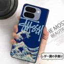 Stussy ステューシー人気 iPhone ultra 折りたたみケース 革製 ハイブランドギャラクシー z フリップ8 5 4 6 7ケースブランドギャラクシーZ フォールド8 7 6 5 4 3 2ケース 手帳型 アイフォン ultra 折りたたみ Google Pixel Pro 11 10 9 foldケースブランド