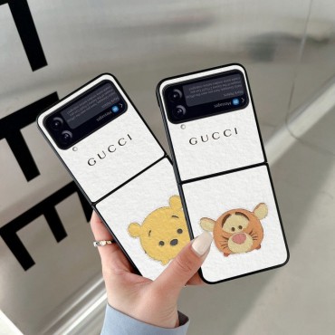 グッチ Galaxy Z flip3ケースブランドGucci おしゃれ 質感 galaxy zflipカバーかわいいディズニー柄ギャラクシー Zフリップ3ケース大人気