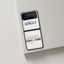 グッチブランドGalaxy Zflip 3ケース GUCCI 定番ロゴ galaxy z flipカバー おしゃれ 縦縞 高品質 ギャラクシー Z フリップ3ケース 大人気