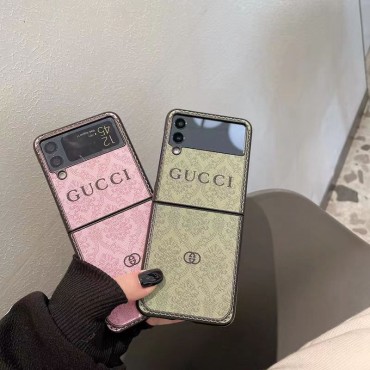 グッチ ギャラクシー Z フリップ4ケースハイブランドGUCCI 折り畳み式 galaxy zflip3ケース耐衝撃 高品質 Galaxy Zflip3/4保護カバー