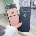 グッチブランドGalaxy zflip4ケース GUCCI定番ロゴおしゃれギャラクシー Z フリップ3カバーレディースメンズ人気 galaxy zflip4/3ケース