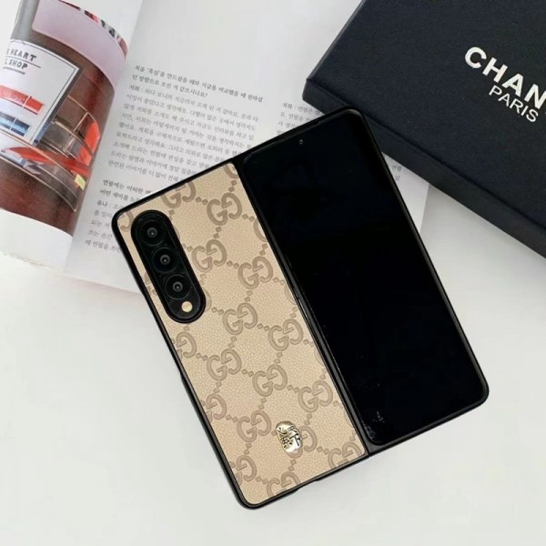 Gucci グッチ人気Galaxy Z fold4 5ケース革製ブランドギャラクシーZ フォールド5 4 3 2ケース男女lvgalaxy z flip5ケース手帳型Galaxy Zflip4ケースブランド