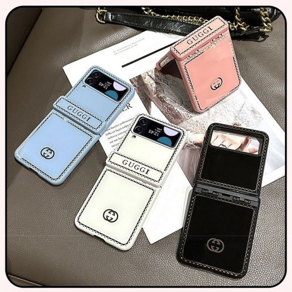 Gucci グッチ人気Galaxy Z fold4 5 6ケース革製galaxy z fold6 5 4 3 2ケースハイブランドブランドギャラクシーZ フォールド6 5 4 3 2ケース手帳型Galaxy Zflip4 5 6ケースブランド