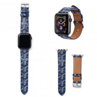 ゴヤールブランドアップルウォッチ 8/7ベルト Goyard 定番ロゴレザー製 apple watch se2バンド 10色選択 レディースメンズ アップルウォッチ 6/5/4バンド