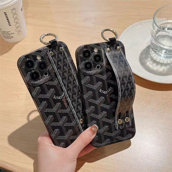 ゴヤールブランドiphone14ケース腕ベルト付きiphone14plus/14pro maxケース Goyard モノグラムスタイリッシュ アイフォン13pro max/13カバー 男女兼用人気 iphone12/11/12pro maxケース