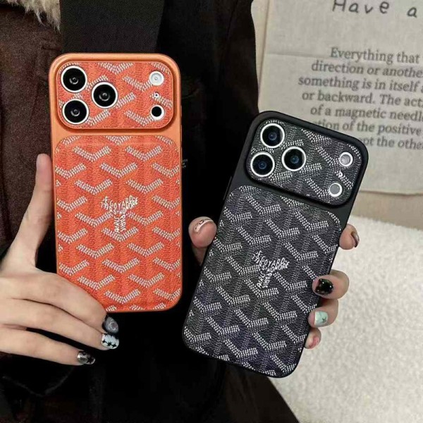 Goyard ゴヤールiphone air 17 pro max 14 16 pro 15 plus 16eケースブランドカード入れハイブランドiphone16pro/17 15plusカバー韓国風iphone 16/14/13/15/ airケースレディース斜め掛けハイブランドアイフォン17 air 16 15 14 ケーストランク型