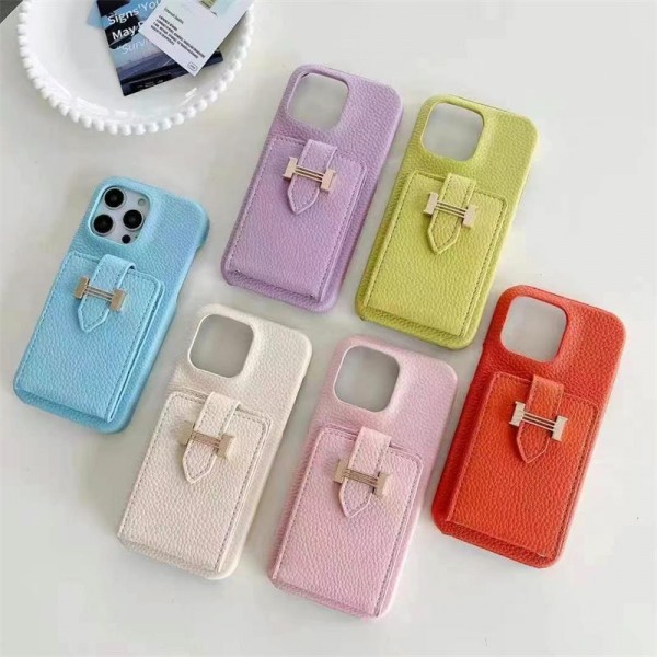 Hermes エルメスiphone14 16 pro 15 plus 16eケースブランドカード入れハイブランドiphone14pro/16e 15plusカバー人気アイフォン14pro max/16 15 proケースアイフォン16e 15/14/13/ 12 pro maxケースパロディー