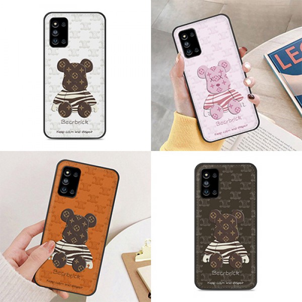 BearbrickハイブランドGalaxy a52ケースファッションパロディギャラクシー f52カバーセリーヌかっこいい熊柄Galaxy a52/f52ケース大人気