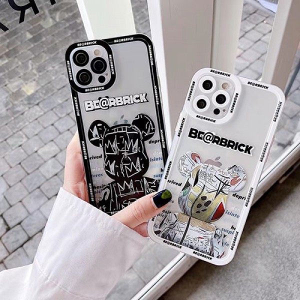 Bearbrickハイブランドiphone13ケースかっこいいキャラクター柄iphone13pro/13pro maxケース透明ソフトカバーiphone12/12pro/12pro maxケース耐衝撃 軽量iphone11/11pro maxケース