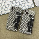 Bearbrickブランドiphone13ケースファッション潮流アイフォン13pro/13pro maxケース千鳥格 立体キャラクター柄iphone12/12pro/12pro maxケースカメラフルカバーiphone11/11pro maxケース