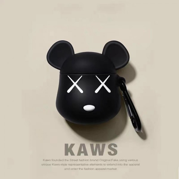 カウズブランドairpods 3ケース かわいい Kaws キャラクター柄タイプ airpods pro2ケース2022 やわらか ソフトカバー エアーポッズ プロケース 紛失防止 収納 airpods 3/2/1ケース