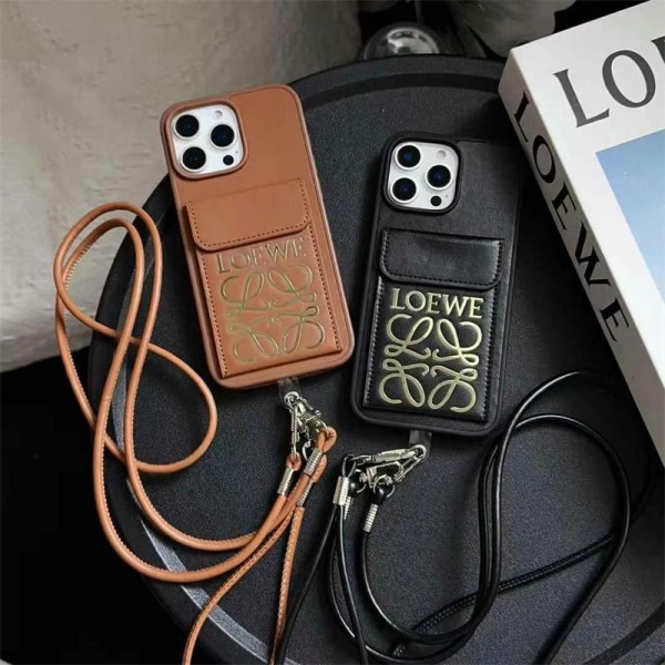 LOEWE ロエベiphone14 16 pro 15 plus 16eケースブランドカード入れハイブランドiphone14pro/16e 15plusカバーiphone15 plus14 16 pro max 16eケースブランドコピーメンズブランド携帯ケースiphone 16 15 pro max 14plus/13 pro maxケース手帳型