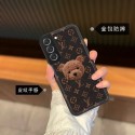 ルイヴィトンブランドiphone15/14proケースかわいいクマ柄アイフォン14/14pro max/14plusカバー耐衝撃 軽量ギャラクシー S23/S23+/S23Uカバー高品質レザーiphone13/13pro/13pro maxケース激安