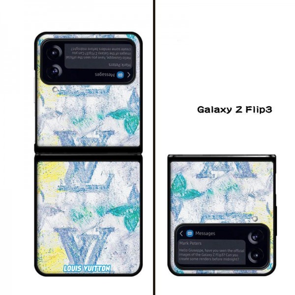 ルイヴィトンハイブランドGalaxy Z flip4ケースおしゃれ 落書き柄ト galaxy zflip3ケース 高品質 耐衝撃 ギャラクシー Z フリップ3/4カバー激安