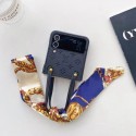 ルイビトンgalaxy zflip4ケースハイブランドlouis vuitton レディースGalaxy zflip3ケース スカーフ飾り付きgalaxy zflip4/flip3カバー大人気