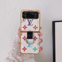 ルイヴィトンgalaxy zflip5 zflip4ケースハイブランドlouis vuitton 折り畳み リング付き ギャラクシー z フリップ4ケース 高品質 超軽量 Galaxy Z flip3カバー