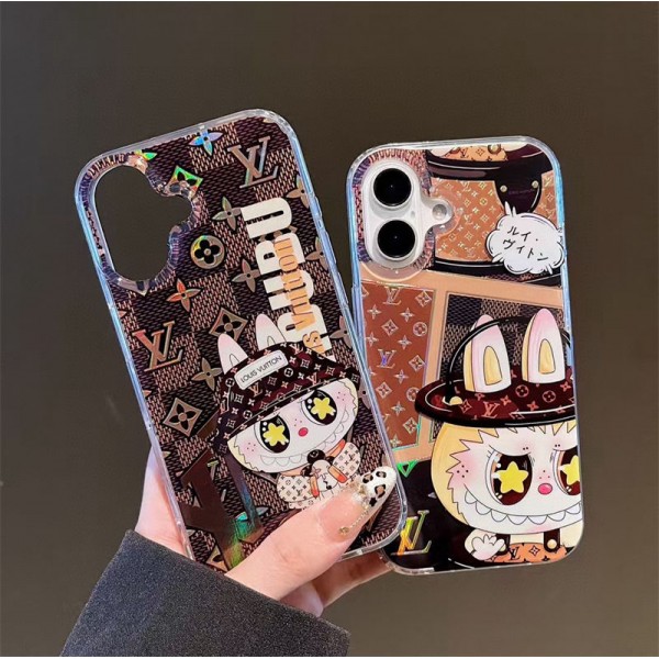 Lv ルイヴィトンiphone17 14 16 pro 15 plus 16eケースブランドLABUBU iphone16pro/17 15plusカバー ハイブランドLV アイフォン17 16 15 14  16eケーストランク型ブランド携帯ケースiphon17 16e 16 15 pro max 14plus/13 pro maxケース手帳型
