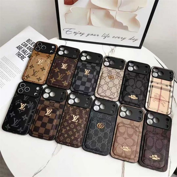 Lv ルイヴィトンiphone17 pro max air 14 16 pro 15 plus 16eケースブランドカード入れハイブランドグッチiphone16pro/17 air 15plusカバー人気アイフォン17pro max/16 15 proケースアイフォン17 pro 16e 15/14/13/ 12 pro maxケースパロディー