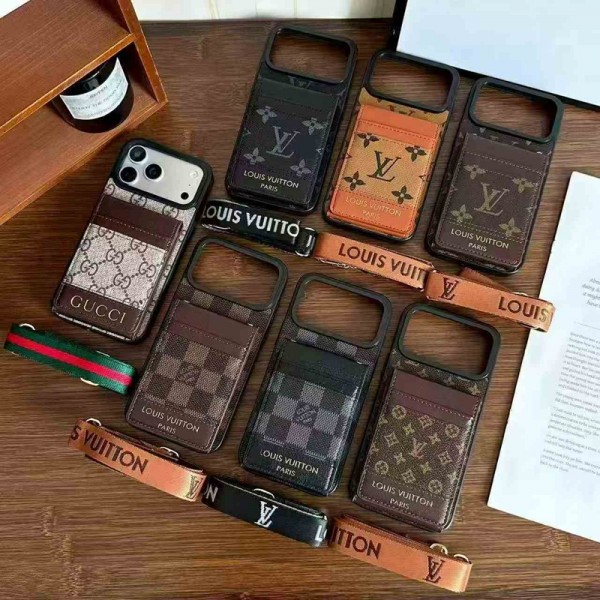 Lv ルイヴィトンiphone air 17 pro max 14 16 pro 15 plus 16eケースブランドカード入れ人気アイフォン17pro max/16 15 proケース韓国風iphone 16/14/13/15/ airケースレディース斜め掛けブランド携帯ケースiphone17 16e 16 15 pro max 14plus/13 pro maxケース手帳型