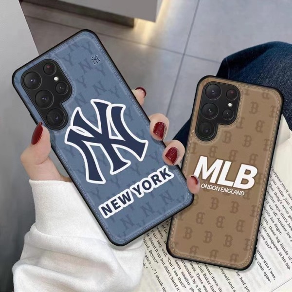 MLBハイブランドGalaxy S23+ケースＮＹソフトレザー高品質 galaxy s23/s23uケース カメラフルカバーギャラクシーS22/S22+/S22Uケース 男女兼用人気 galaxy note20/20uカバー